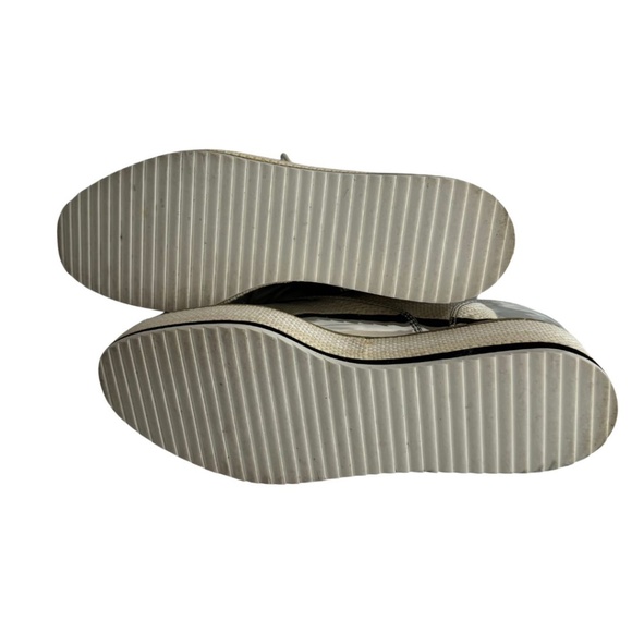 Zara Size 9 Metallic Silver Platform Oxford Brogues - Stunning Mirror Finish - Picture 8 of 11